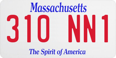 MA license plate 310NN1