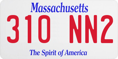 MA license plate 310NN2