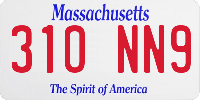 MA license plate 310NN9