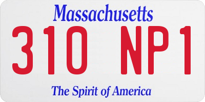 MA license plate 310NP1