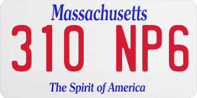 MA license plate 310NP6