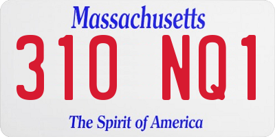 MA license plate 310NQ1