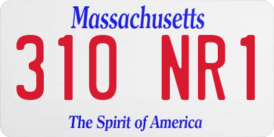 MA license plate 310NR1