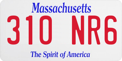 MA license plate 310NR6