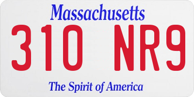 MA license plate 310NR9