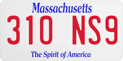 MA license plate 310NS9