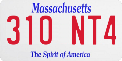 MA license plate 310NT4