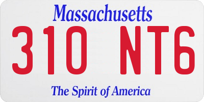 MA license plate 310NT6