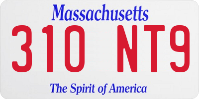 MA license plate 310NT9