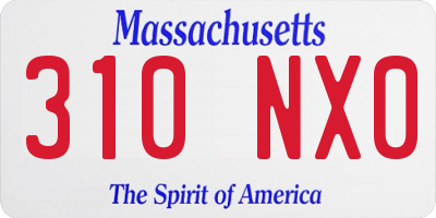 MA license plate 310NX0