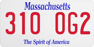 MA license plate 310OG2