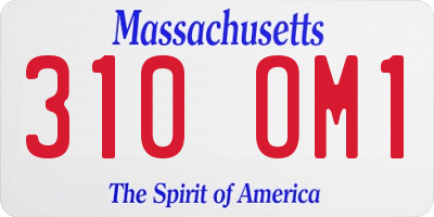 MA license plate 310OM1