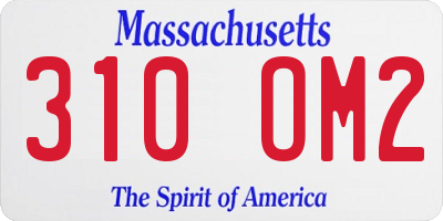 MA license plate 310OM2