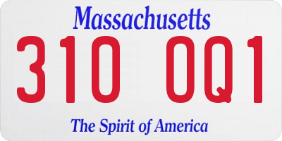 MA license plate 310OQ1