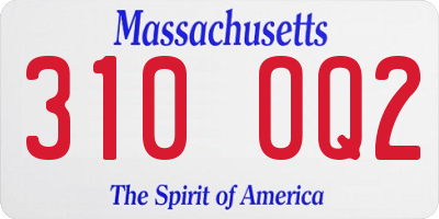 MA license plate 310OQ2