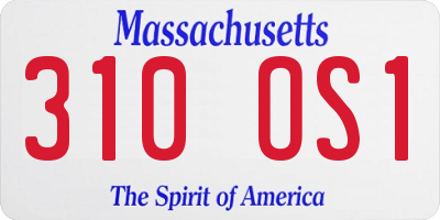 MA license plate 310OS1
