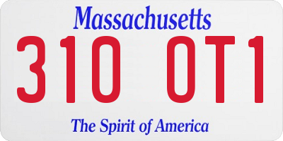 MA license plate 310OT1