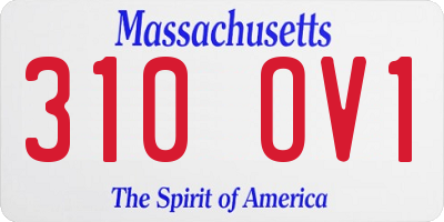 MA license plate 310OV1