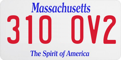 MA license plate 310OV2