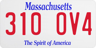 MA license plate 310OV4