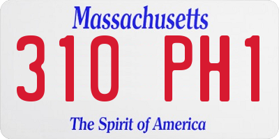 MA license plate 310PH1