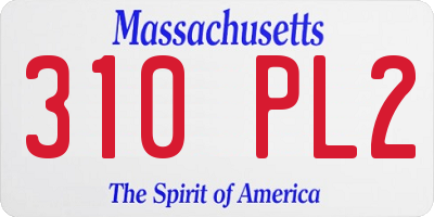 MA license plate 310PL2