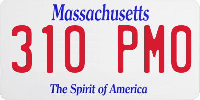 MA license plate 310PM0