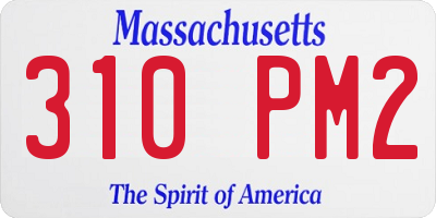 MA license plate 310PM2