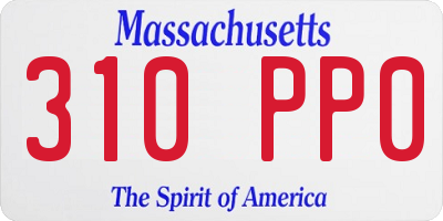 MA license plate 310PP0