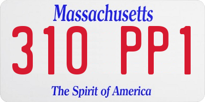 MA license plate 310PP1
