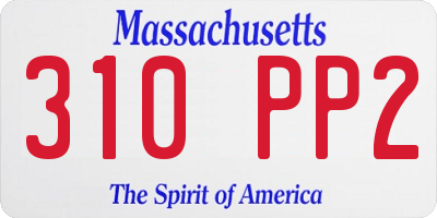MA license plate 310PP2