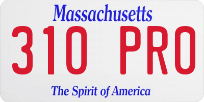 MA license plate 310PR0