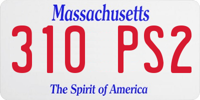 MA license plate 310PS2