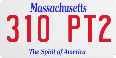 MA license plate 310PT2