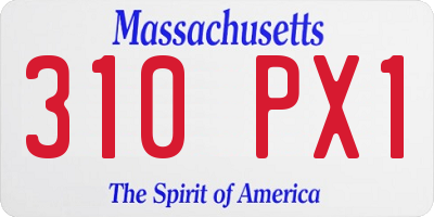 MA license plate 310PX1