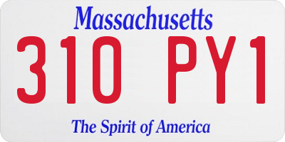 MA license plate 310PY1
