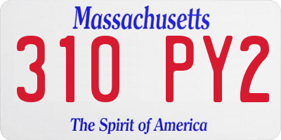 MA license plate 310PY2