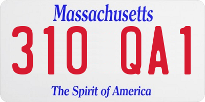 MA license plate 310QA1