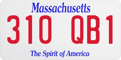 MA license plate 310QB1