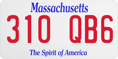 MA license plate 310QB6