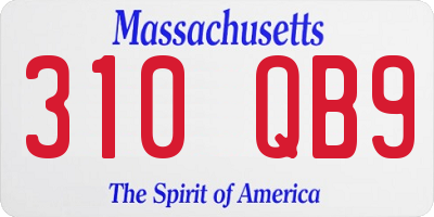 MA license plate 310QB9