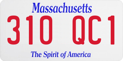 MA license plate 310QC1