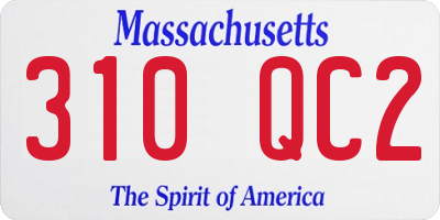 MA license plate 310QC2