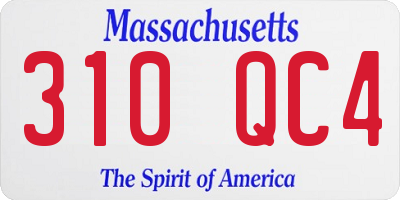 MA license plate 310QC4