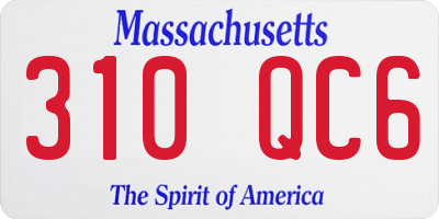 MA license plate 310QC6