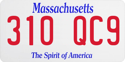 MA license plate 310QC9