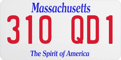 MA license plate 310QD1