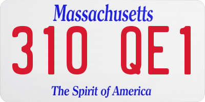 MA license plate 310QE1