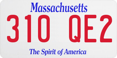 MA license plate 310QE2