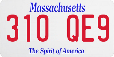 MA license plate 310QE9